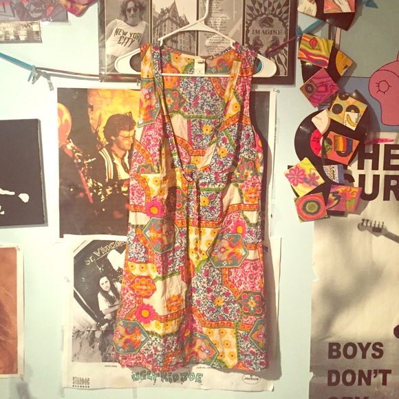 Vintage Dresses & Skirts - Vintage 60s Psychedelic Dress