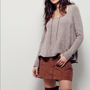 Free People Sand/ Sable Sweater