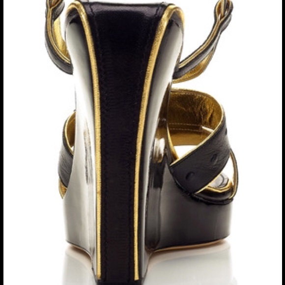 Salvatore Ferragamo Wedges Sz 7B - BNIB & Dust Bag - Picture 2 of 4