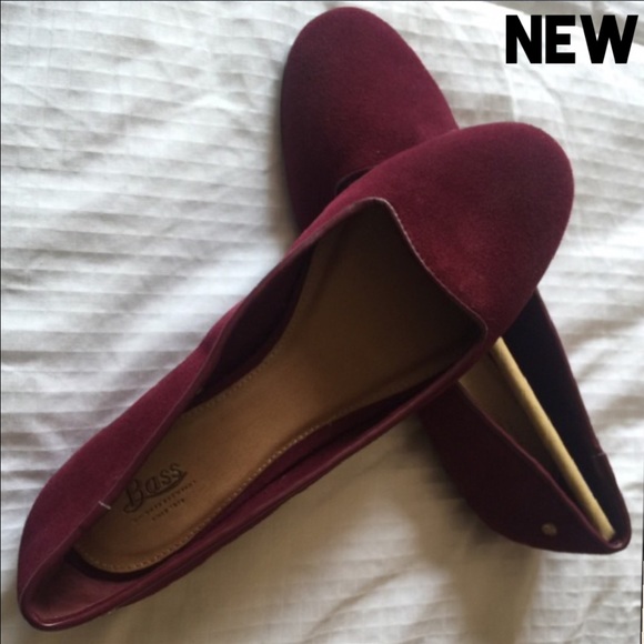 Bass Shoes - Brand New Burgundy Suede Flats by BASS never worn