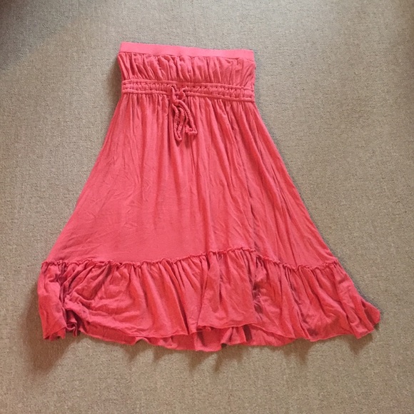 Orange bathing suit coverup