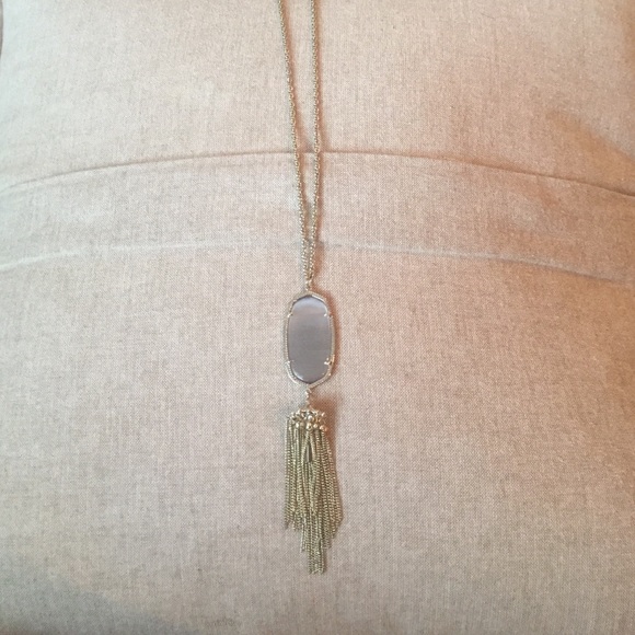 Kendra Scott Rayne Necklace Gold and Gray