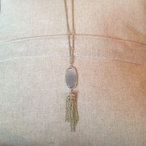 Kendra Scott Rayne Necklace Gold and Gray