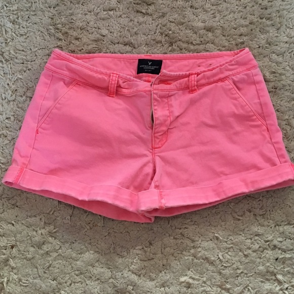 pink Jean stretchy shorts