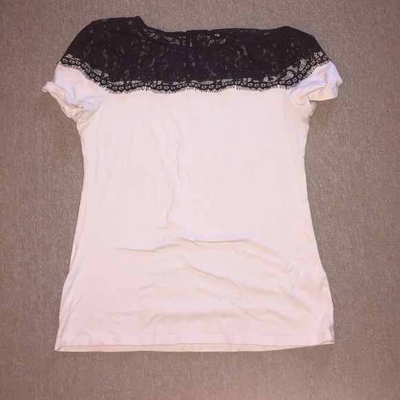 Pink top with black lace!
