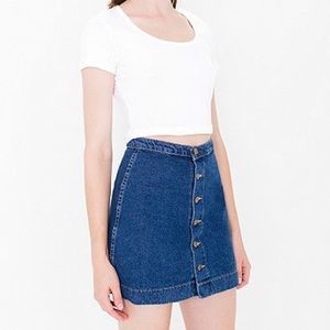 American apparel denim skirt