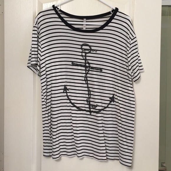 Lose fit anchor striped tee