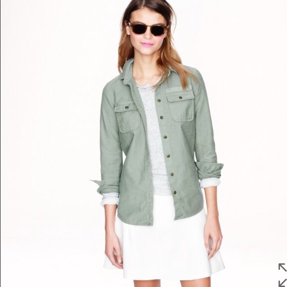 Jcrew military button up shirt