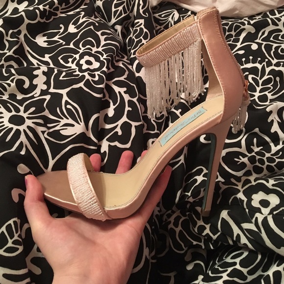 Champagne and fringe colored Betsey Johnson heels!