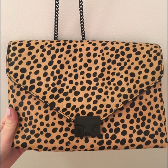 Loeffler Randall Handbags - Loeffler Randall Cheetah Hair Calf Clutch