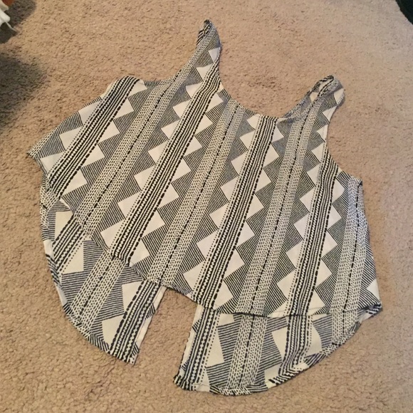 CR Crop Top Flowy Open Back