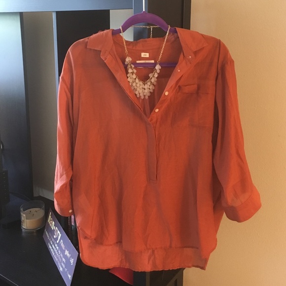 Loft! Autumn Orange Blouse !