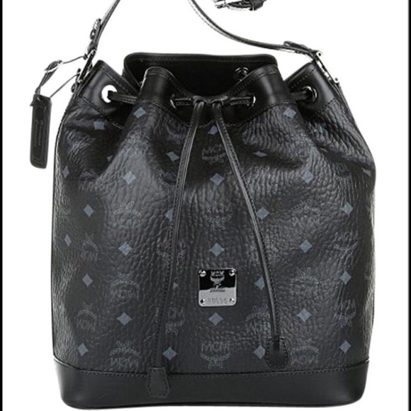 mcm heritage drawstring bucket bag