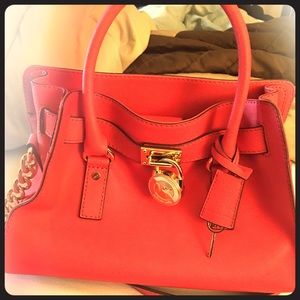 Michael Kors MK Hamilton East West! Watermelon!