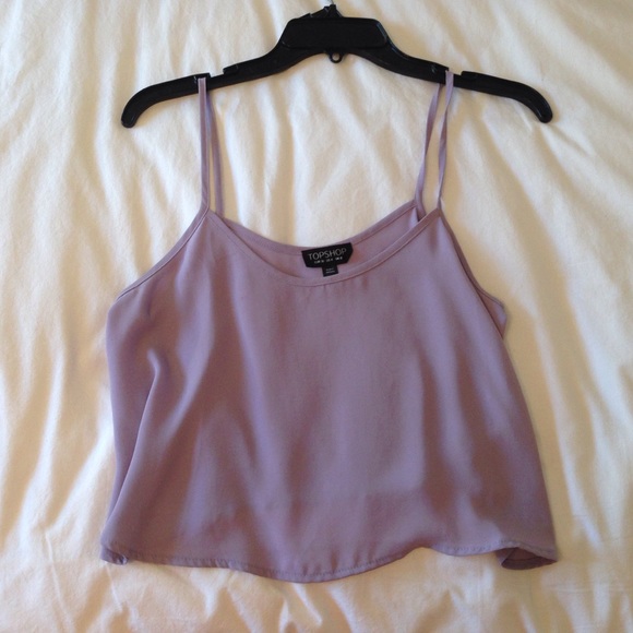 silky lavender topshop tank crop top