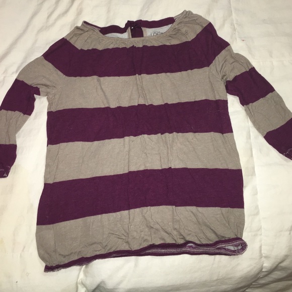 Three quarter sleeve LOFT bubble shirt