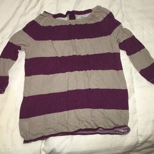 Three quarter sleeve LOFT bubble shirt