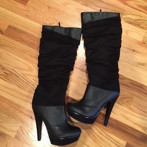 Black heel boots