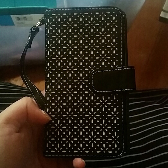 LG G3 Black Embossed/Etched Wallet Case - Picture 1 of 3