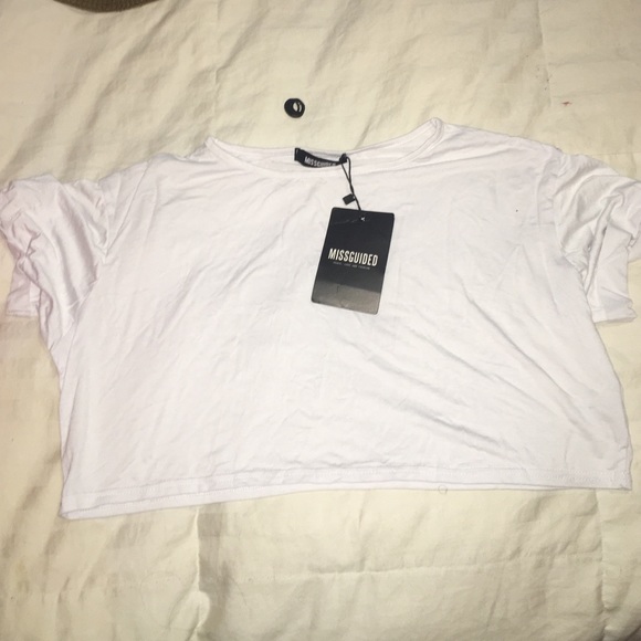 White flowy crop top