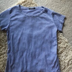 Brandy Melville NWOT blue striped tee