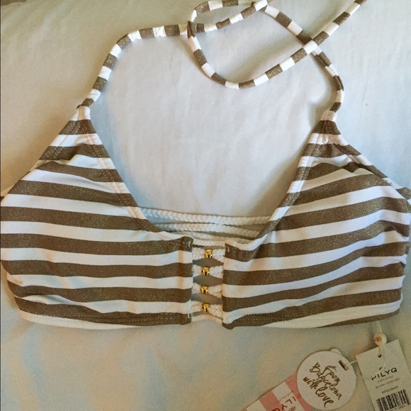 NWT shimmery bikini top!