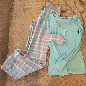 Victoria Secret PJ set with eye mask.