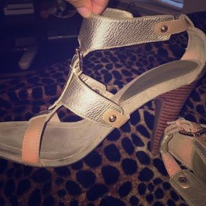 Leather Gold Sandals