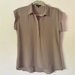 Like New Tan Button up Blouse