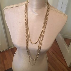 Gold multi chain necklace