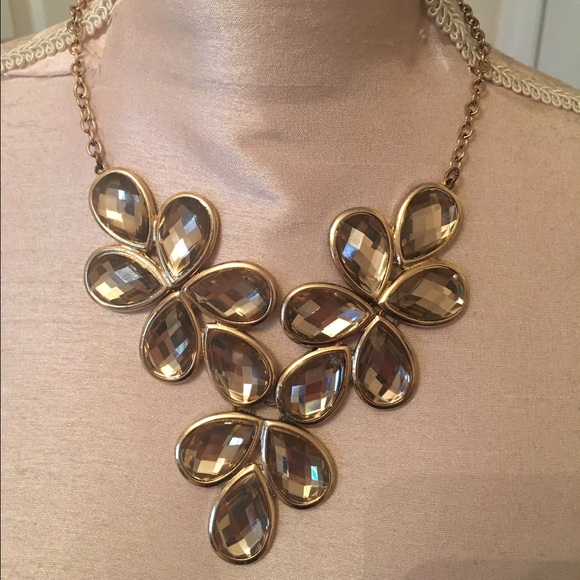 Jeweled Necklace with gold hardware.