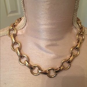 Gold chain link necklace