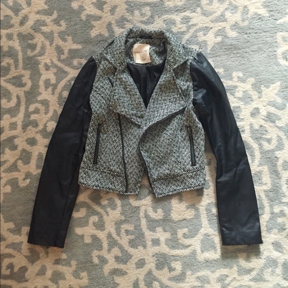 Sound & Matter Herringbone + Vegan Leather Jacket