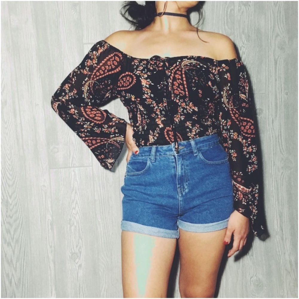 Flowy vintage bohemian top