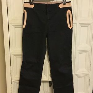 Navy and pink Marc Jacobs cropped pants