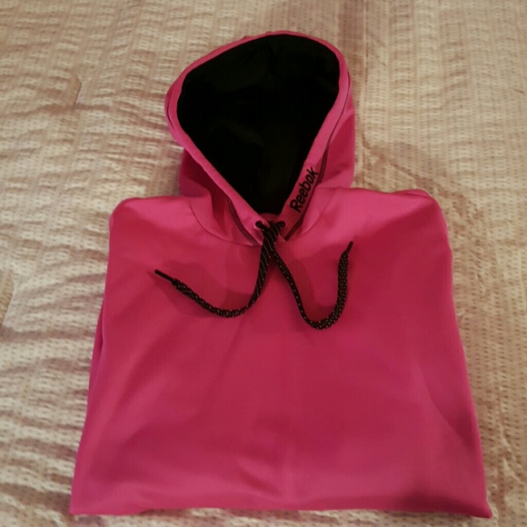 Reebok pink and black hoodie