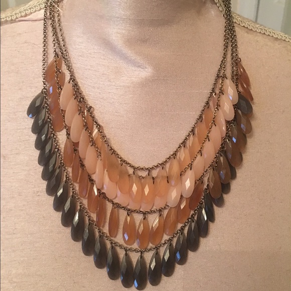 Multi layer bead necklace