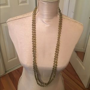 Green bead necklace