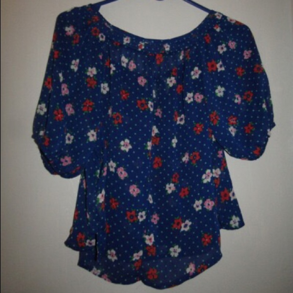 Hollister Blue floral top