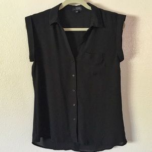 Like New Black Button Up Blouse