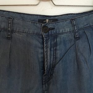 7 For All Mankind mid-waist soft jean shorts