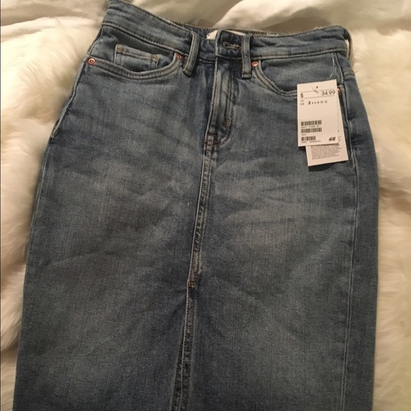 HM above the knee denim skirt