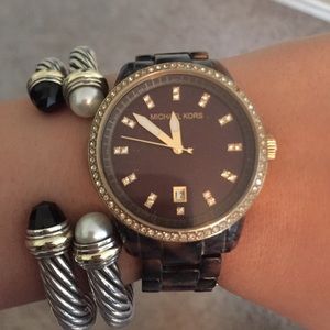 Michael Kors brown Tortoise Shell watch