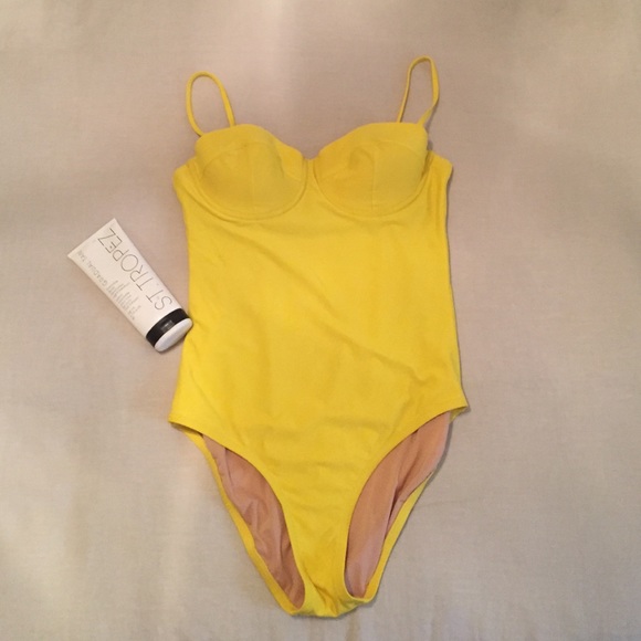 Bright Yellow J. Crew One Piece.