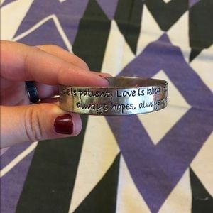 "Love is patient" bangle