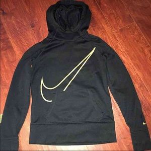 Nike black/gold sweatshirt with thumb holes!