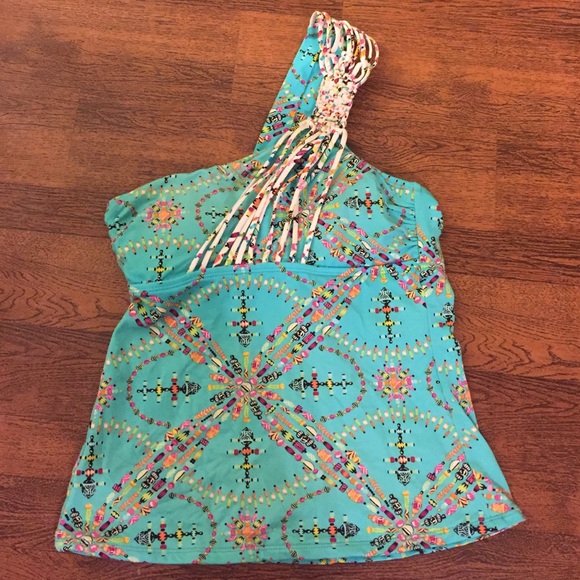 One shoulder swimsuit top
