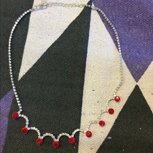 Red and silver necklace