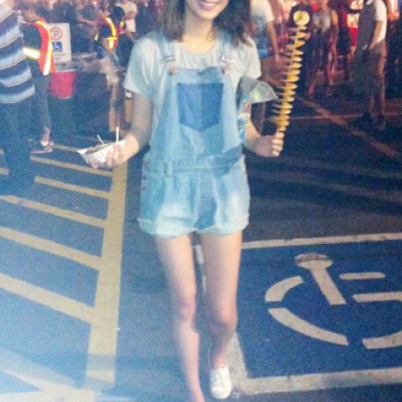 Forever 21 Denim - Denim cutoff overalls