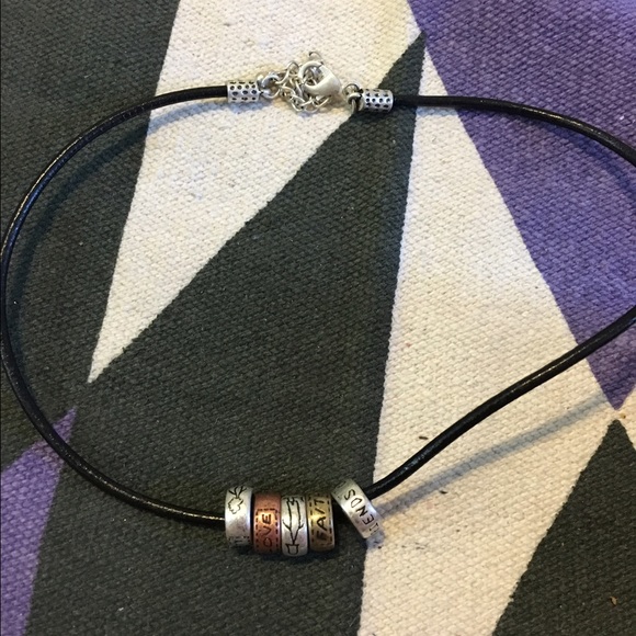 Faith, hope, love, friends necklace